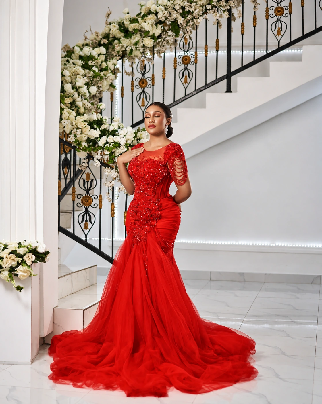 Jojo Red Mermaid Gown